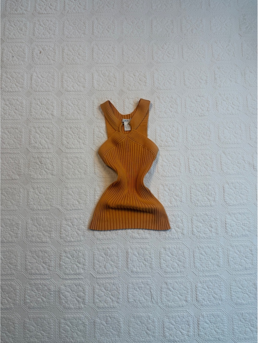 Y2K vintage silk blend Cache Small Ribbed Knit Sleeveless Top in size small
